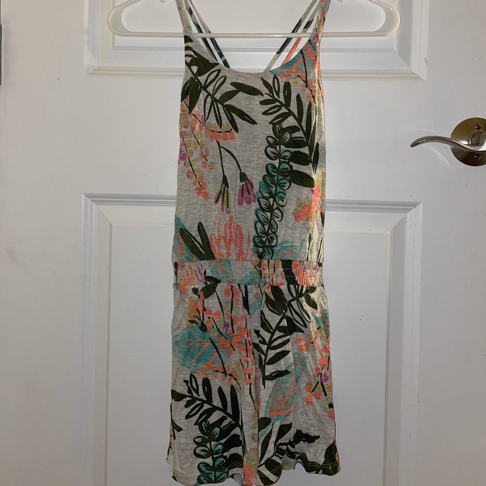 Girl’s Floral Spaghetti Strap Romper